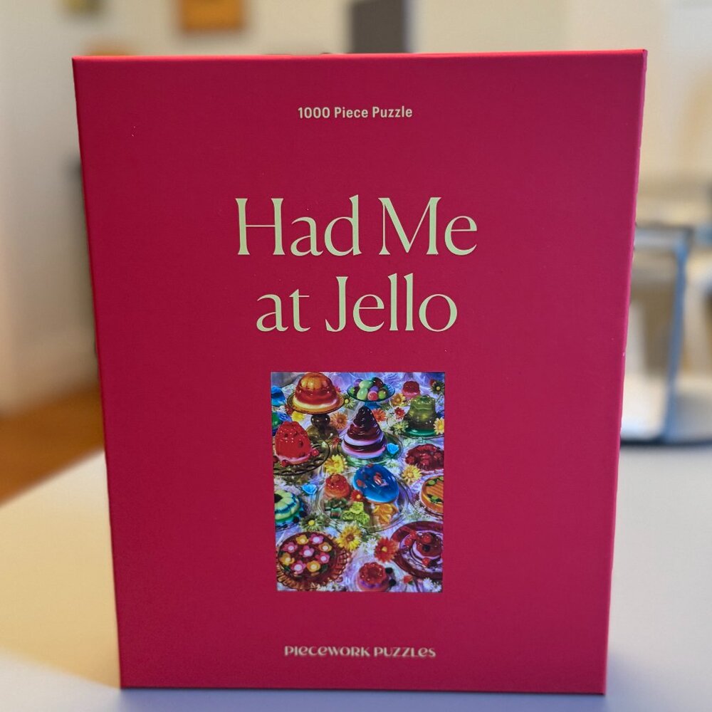 Piecework Puzzles “Had Me at Jello” 1000 Piece Jigsaw Puzzle–COMPLETE!